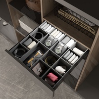 SOTA предназначена для использования в выдвижных ящиках любых мебельных решений, например: -кухня как аналог лотка для столовых приборов, органайзер для хранения кухонных аксессуаров, разделители для хранения посуды и утвари, разделители для хранения бутылок, банок и пр. -шкафы и другая корпусная мебель органайзеры для белья и аксессуаров, разделители для хранения, органайзеры ...