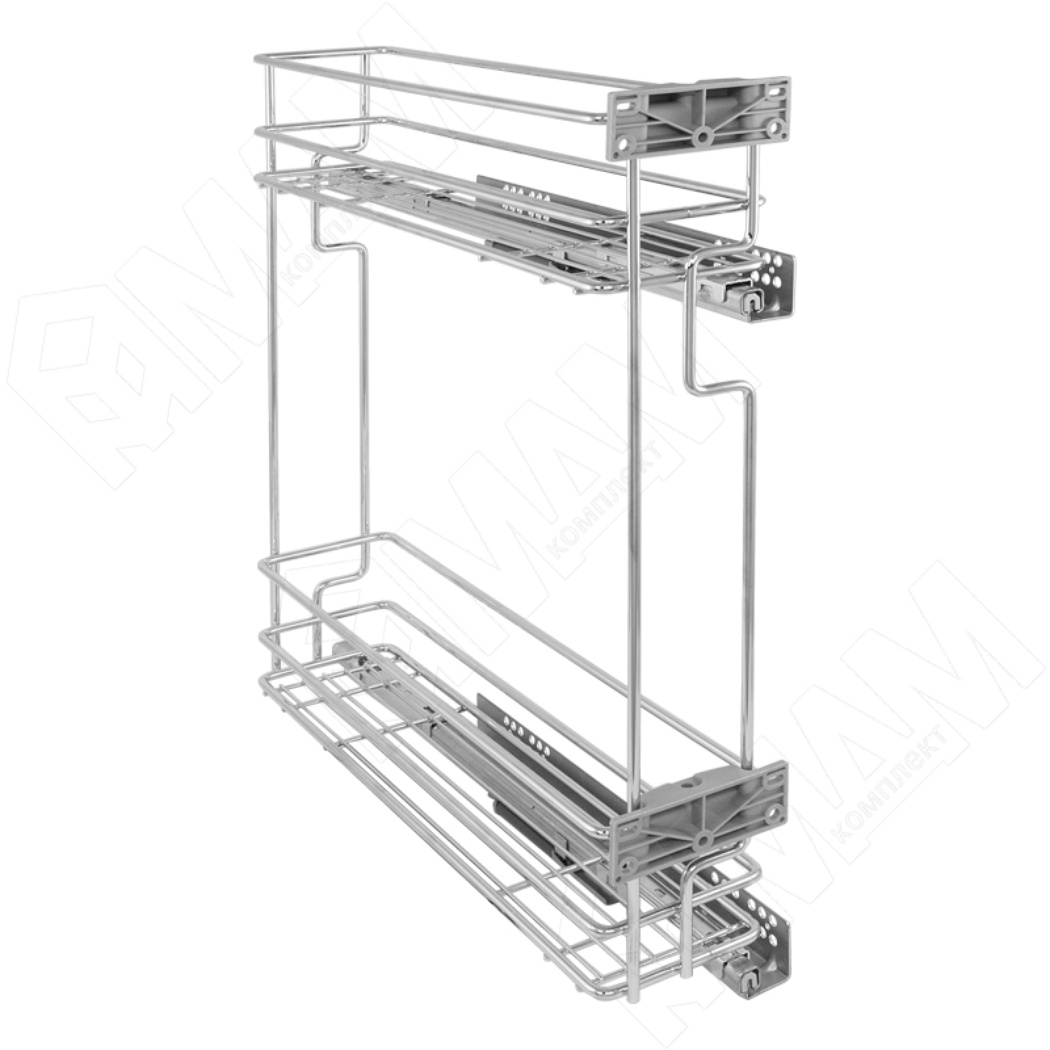Barra двухуровневая корзина 200 мм бутылочница направляющие полн выдвижения плав закрывания хром