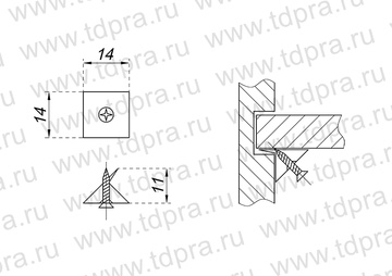 Уголок мебельный permo белый fm02pb