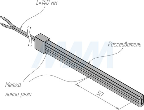 Монтаж и резка светодиодной ленты LUX FLEX 2835/120, 24V, гибкая, основание 4 мм, CRI 90, IP65, 6W/1м (артикул LS24-2835WW65-6-FL, LS24-2835NW65-6-FL, LS24-2835CW65-6-FL)