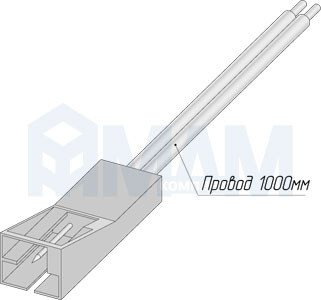 Провод с разъемом LED-мама, 12V (артикул WR-LL-12F), чертеж 2