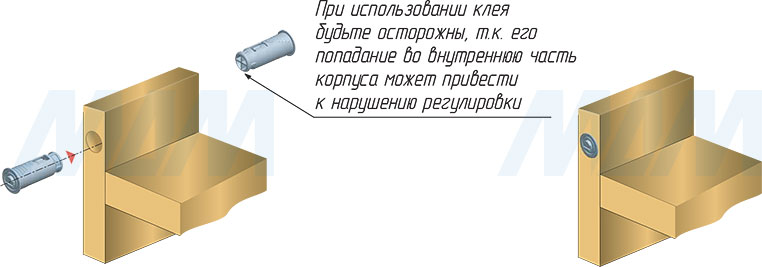 Установка врезного магнита K-LOCK, диаметр 10 мм (артикул 5 50070 10)