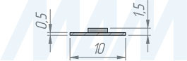 Размеры светодиодной ленты CCT 2835/120, 24V, IP20, 19.2W/1м (артикул LS24-2835-CCT-19.2)